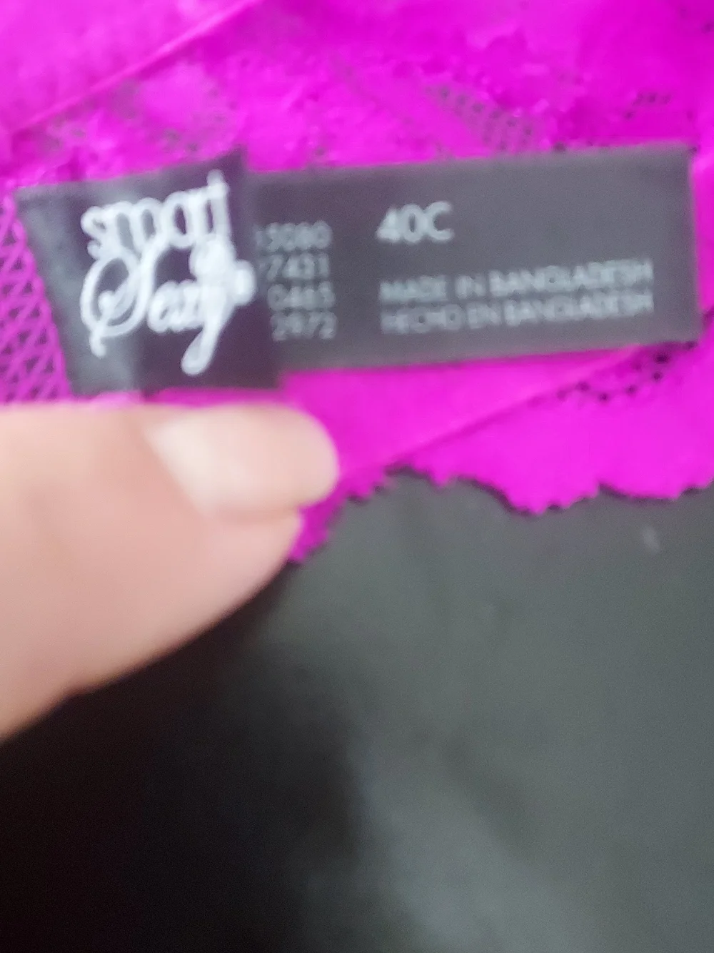 smart & sexy Hot Pink Lace Push-Up Bra 40C & Boyshort Set